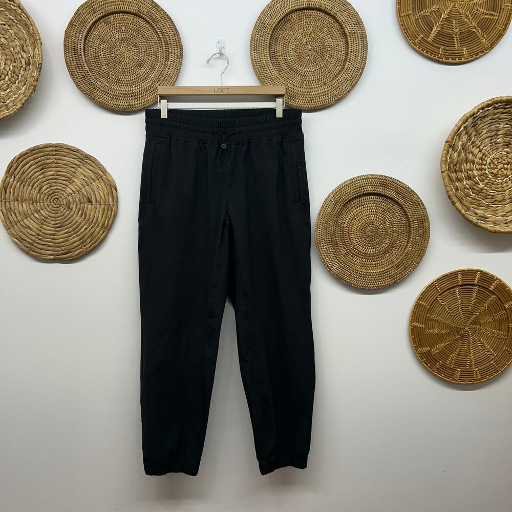 Eddie Bauer Black Athletic Pants 14 Drawstring Jogger Athleisure Activewear